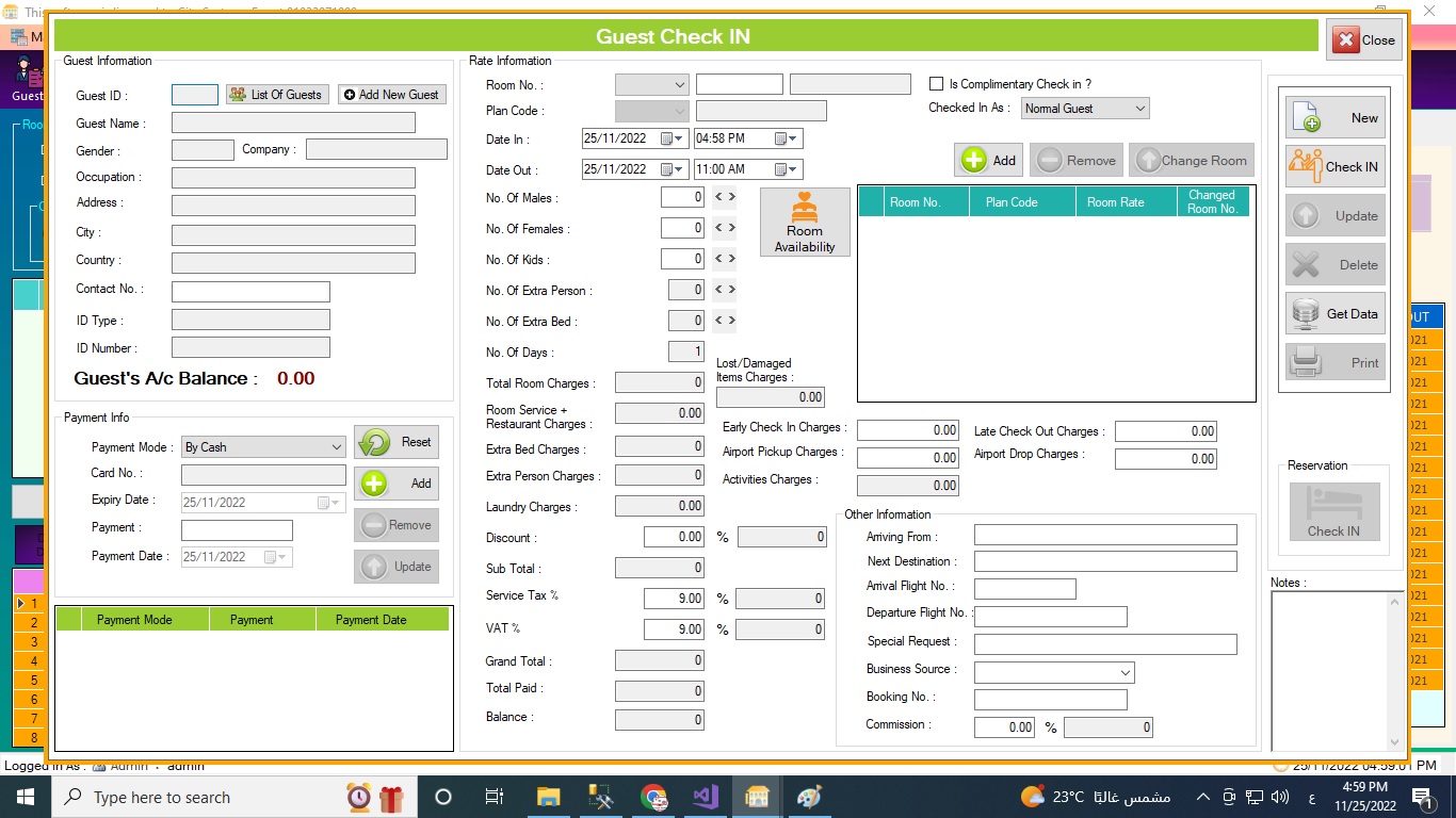Hotel ERP System